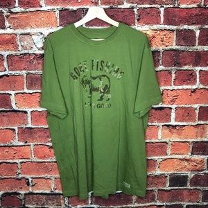 Life Is Good Mens "Gone Fishing" Bear T-Shirt